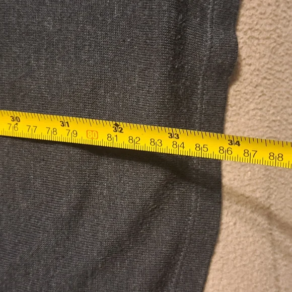 Charcol A-Line Knee-Length Sweater Dress. Plastic Island size Md Partial Ribbing - Picture 10 of 11